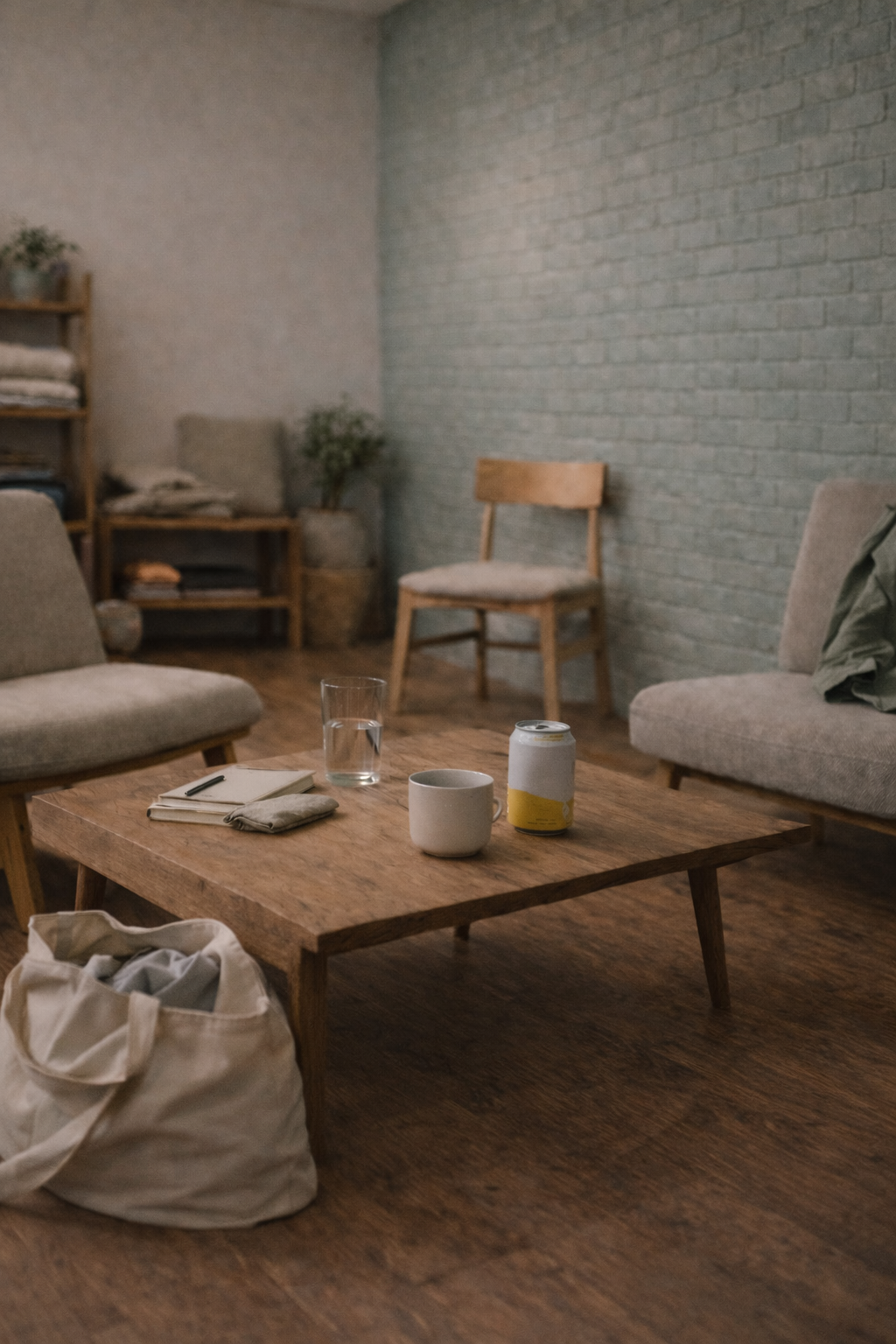 Calm seating area for unwinding